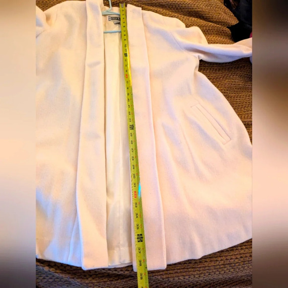 Otello Pelle Vintage Wool Blend White Coat 16/18 - Picture 11 of 15